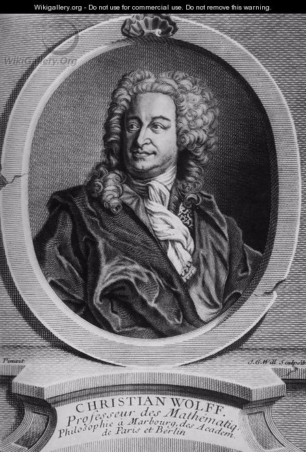 Portrait of Christian Wolff - Johann Georg Wille