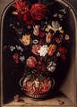 Flower Vase in a Niche c. 1615 - Jacob Woutersz Vosmaer