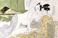 A Shunga erotic print lovers in a tent, c.1785 - Yushido Shunsho