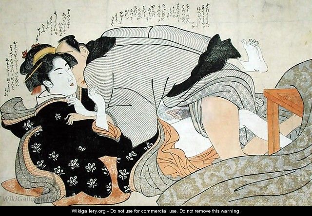 A Shunga Scene - Katsukawa Shunsho
