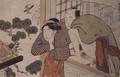 Lovers on a balcony, c.1800 - Katsukawa Shuncho