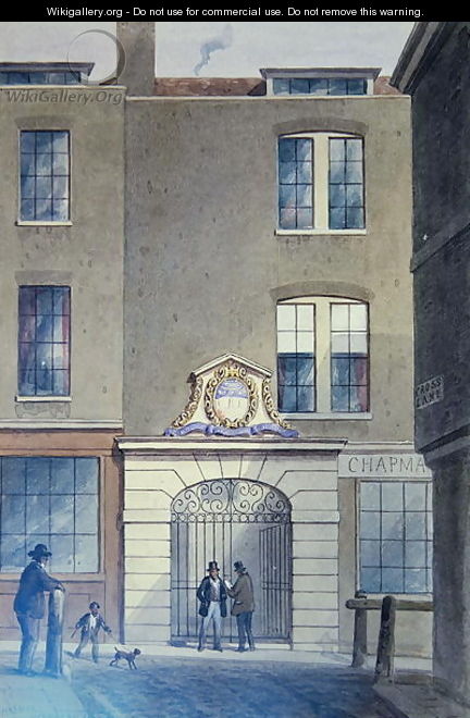 The Entrance to BakersHall, 1855 - Thomas Hosmer Shepherd