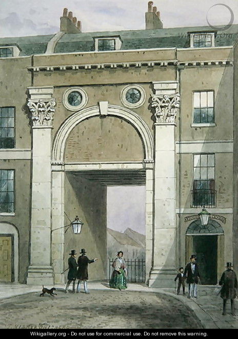 Gateway to the River, Essex Street, 1857 - Thomas Hosmer Shepherd