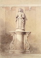 Statue of Queen Anne at the East End of Queen Square, 1851 - Thomas Hosmer Shepherd