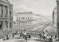 Wellingtons Funeral Procession passing the Senior United Service Club, Pall Mall - Thomas Hosmer Shepherd