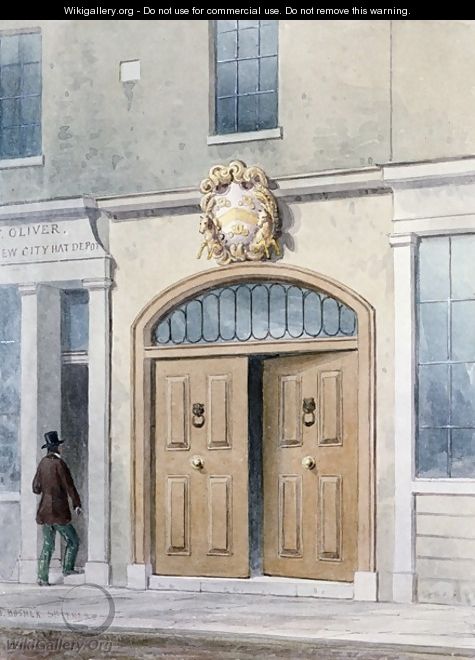 The Entrance to Coachmakers Hall, 1854 - Thomas Hosmer Shepherd