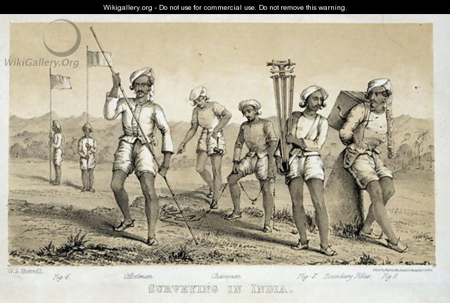 Surveying in India, 1855 - (after) Sherwill, W.