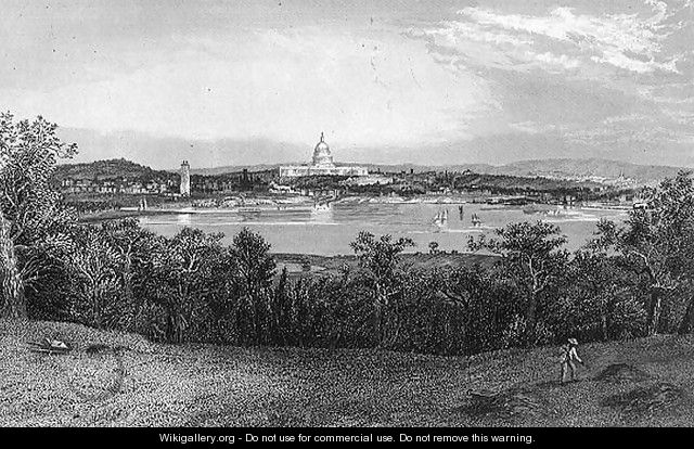 Washington from Arlington Heights, engraved by Robert Hinshelwood 1812-c.1875 1872 - William Ludlow Sheppard