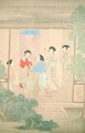 Five Figures on Porch - Fu Chuiu Ying Shih