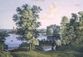 View of the island from the large lake in the park at Tsarskoye Selo, 1777 - Semen Fedorovich Shchedrin