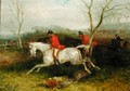 Foxhunting Coming to a Fence - William Joseph Shayer