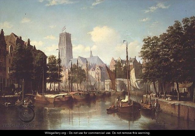 A Dutch Canal Scene, 1867 - Andrew Shearbon