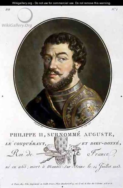 Portrait of Philip II, Called Augustus, King of France 1165-1223, 1790 - Antoine Louis Francois Sergent-Marceau
