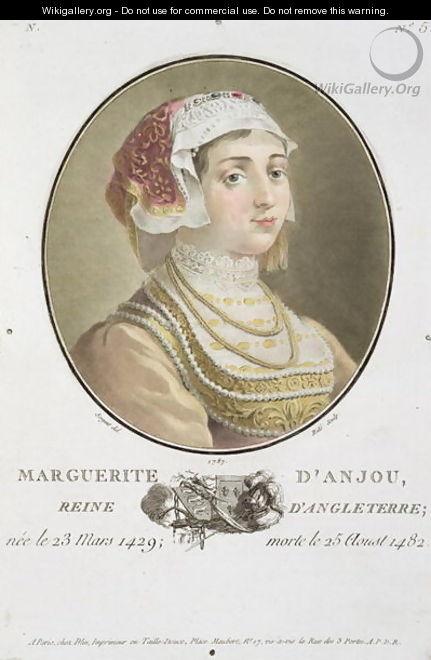 Marguerite dAnjou 1429-82 engraved by Ride, 1787 - Antoine Louis Francois Sergent-Marceau