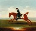 Chestnut Racehorse Exercised by a Trainer in a Blue Coat - James Seymour