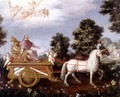 St Carlo Borremeo 1538-84 enthroned on a triumphal chariot - Adriaen van Stalbempt