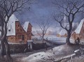 Winter Landscape with Fowlers - Adriaen van Stalbempt