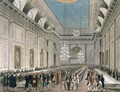 The Procession at Freemasons Hall, Queen Street, on the occasion of the Annual Dinner for young girls assisted by the Order, from Ackermanns Microcosm of London - Joseph Constantine Stadler