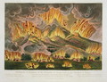 Earthquake and Eruption of the Mountain of Asama-yama, in the Province of Sinano, from Illustrations of Japan by Isaac Titsingh c.1740-1812 published London, 1822 - Joseph Constantine Stadler