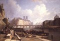 The Ile de la Cite, Paris, from the Quai du Louvre - Colet Robert Stanley