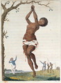 Flagellation of a Female Samboe Slave, 1793, plate 36 from Narrative of a Five Years Expedition against the Revolted Negroes of Surinam, engraved by William Blake 1757-1827, pub. 1796 - John Gabriel Stedman