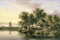 A Sunlit Norfolk River landscape - James Stark