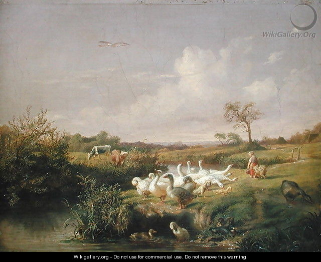 Geese Grazing, 1854 - Otto Speckter