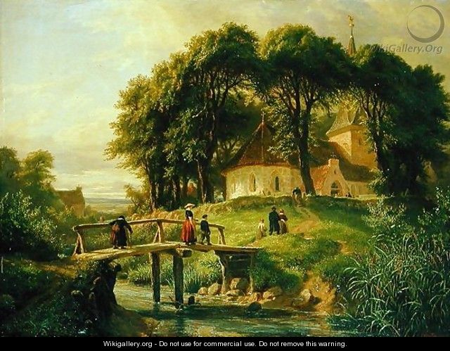 Going to Church in Alt-Rahlstedt, 1861 - Otto Speckter