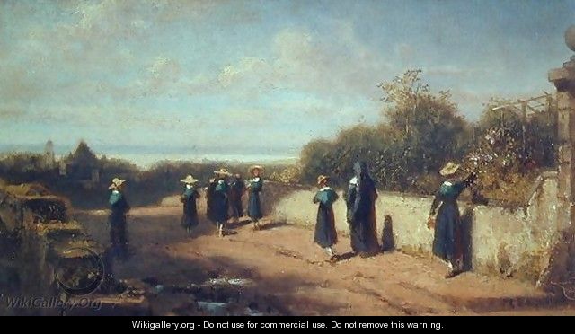 School Girls Going for a Walk - Carl Spitzweg
