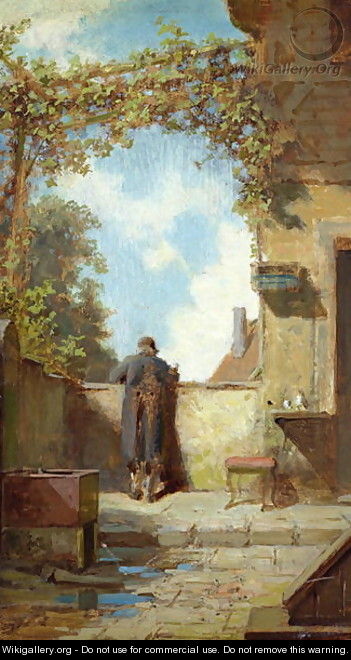 Old Man on the Terrace - Carl Spitzweg