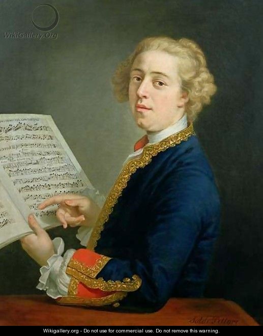 Portrait of Francesco Geminiani 1687-1762, Italian violinist - Andrea Soldi