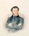 Portrait of Alexander Pushkin 1799-1837 1836 - Piotr Ivanovich Sokolov