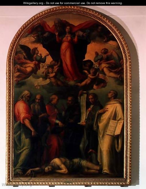 The Dispute of the Doctors of the Church over the Immaculate Conception - Giovanni Antonio Sogliani