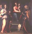 Madonna and Child with Saints Augustine, Tobias and the Archangel Raphael - Bartolommeo Sogliani