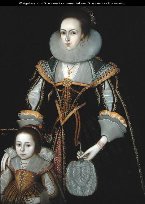 Portrait of Margaret Pheasant and her Mother, 1619 - Paulus Van Somer