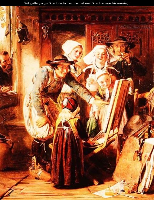Art Critics in Brittany, 1860 - Abraham Solomon