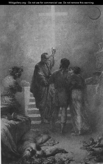 Illustration to Imre Madachs The Tragedy of Man- In Rome Scene 6 1887 3 - Mihaly von Zichy
