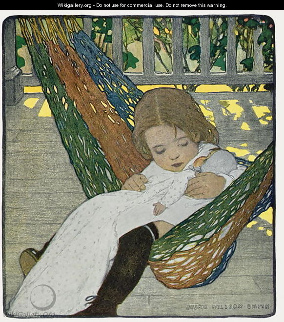 Rocking Baby Doll to Sleep, 1902 - Jessie Wilcox-Smith