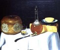 Still life with bread and cheese - George, of Chichester Smith