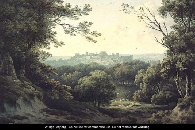 A Distant View of Windsor Castle - John Warwick Smith