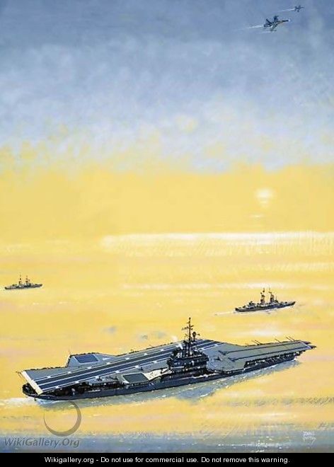 A carrier of the US Midway Class as used on World War II - John S. Smith