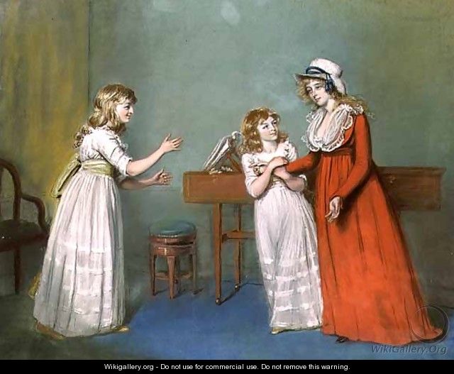 Mrs. Henderson, Mrs. Kendall and Mrs. Thompson, Daughters of Thomas Rowsby, Crome Hall, Malton, Yorkshire - John Raphael Smith