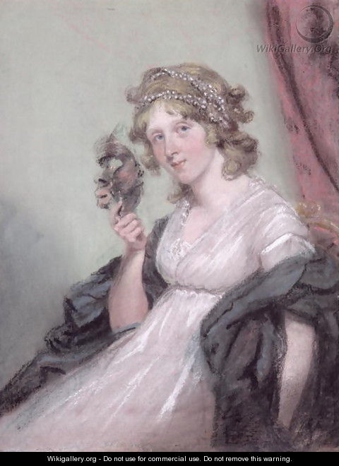 A Lady Holding a Negro Mask, c.1795-80 - John Raphael Smith