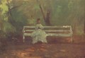 On a Garden Bench sketch 1873 - Pal Merse Szinyei