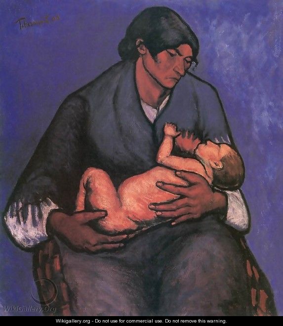 Gipsy Woman with Child 1908 - Lajos Tihanyi