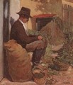 Peasant Shelling Peas c. 1910 - Janos Thorma