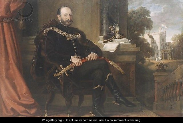 Portrait of Baron Ede Mikos 1869 - Mor Than