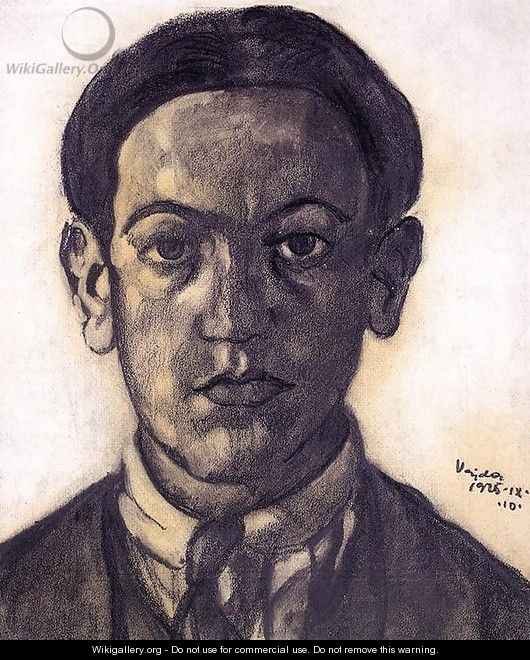 Self-portrait with Necktie 1925 - Lajos Vajda