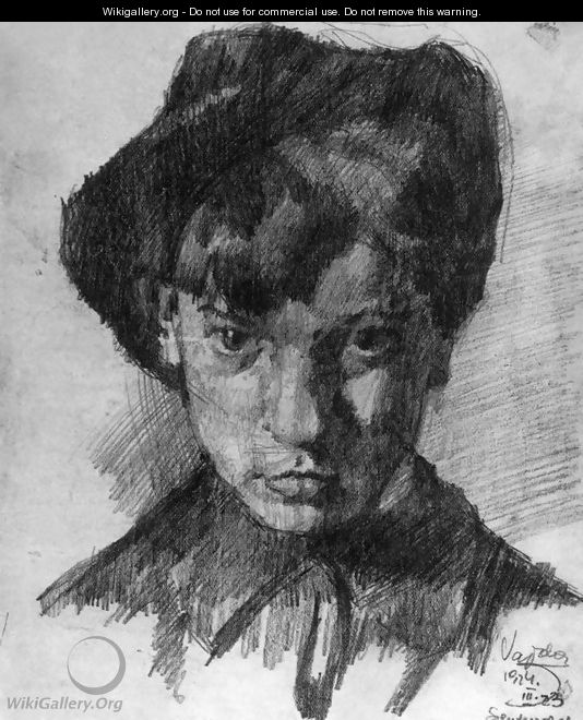 Self-portrait with Hat 1924 - Lajos Vajda