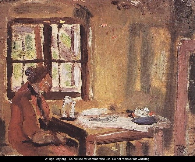 At the Window Rozsi at the Table 1933-34 - Janos Tornyai